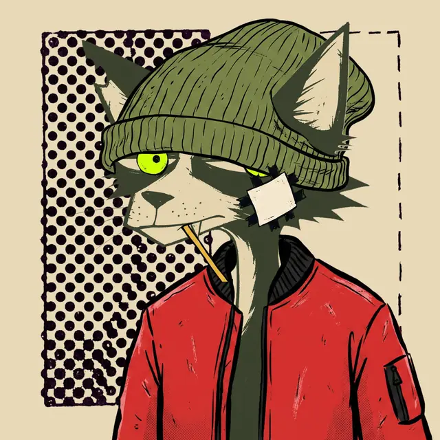 Broker #0751, a screenprinted alley cat.