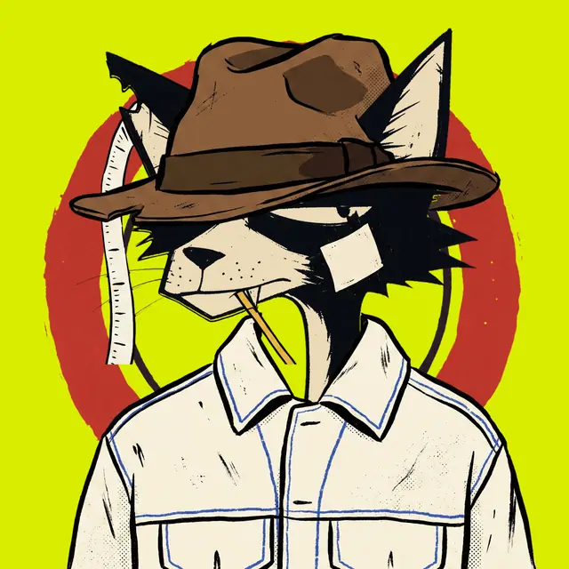 Broker #0753, a screenprinted alley cat.