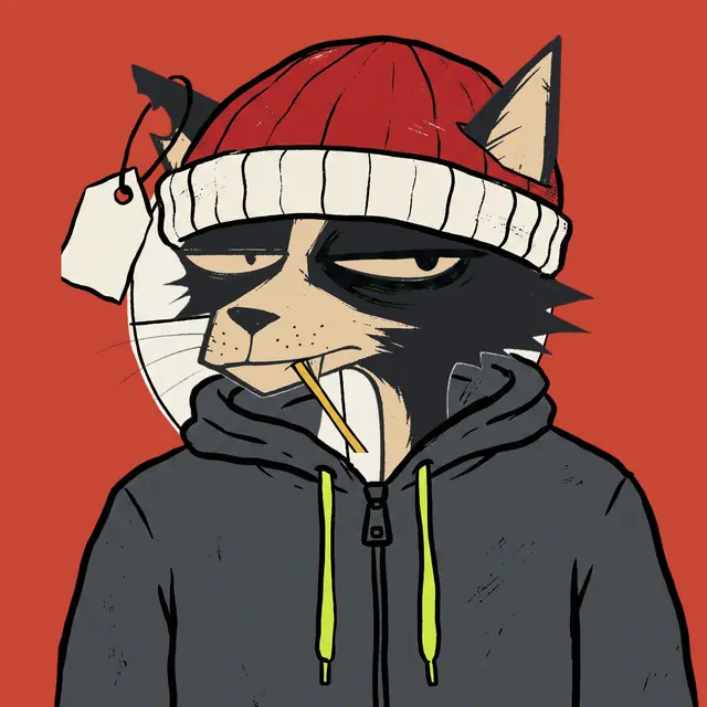 Broker #0758, a screenprinted alley cat.