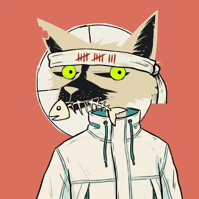Broker #0760, a screenprinted alley cat.
