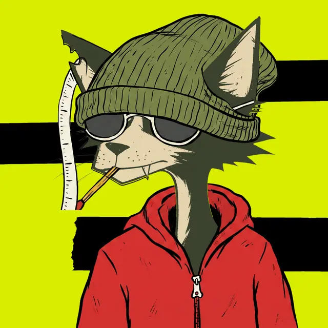 Broker #0772, a screenprinted alley cat.