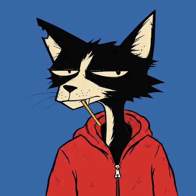 Broker #0078, a screenprinted alley cat.
