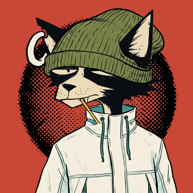 Broker #0079, a screenprinted alley cat.