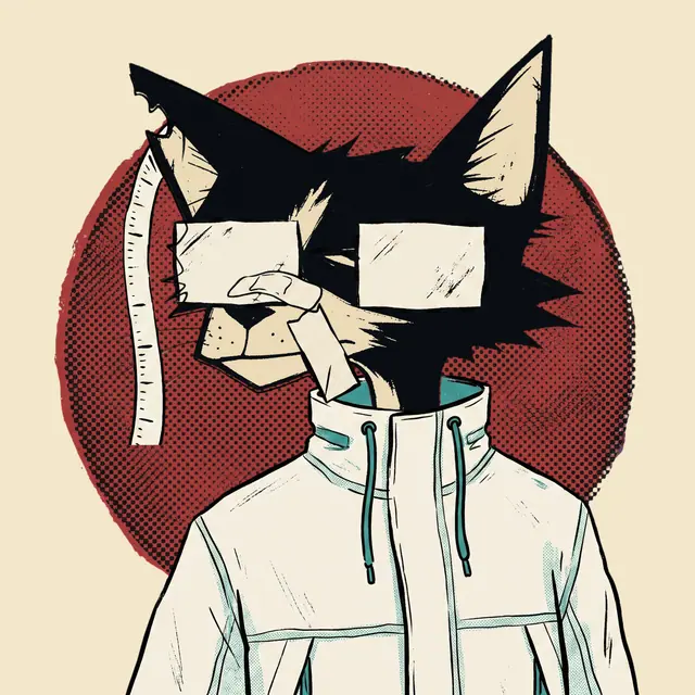 Broker #0795, a screenprinted alley cat.
