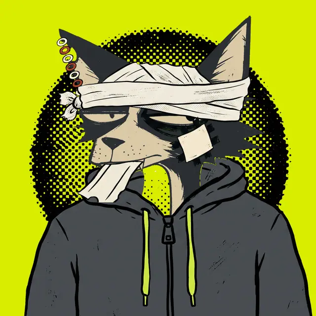 Broker #0008, a screenprinted alley cat.