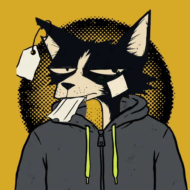 Broker #0802, a screenprinted alley cat.