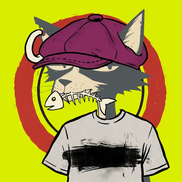 Broker #0806, a screenprinted alley cat.