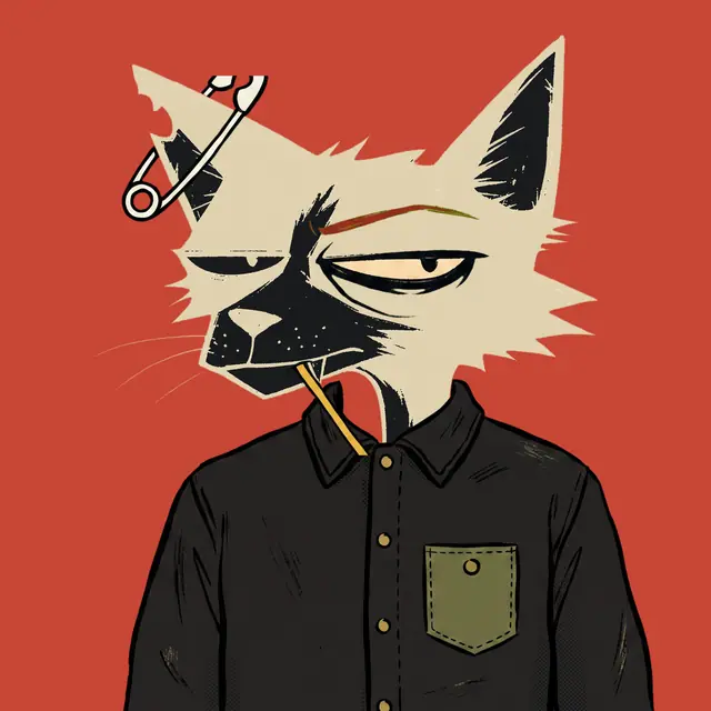 Broker #0807, a screenprinted alley cat.