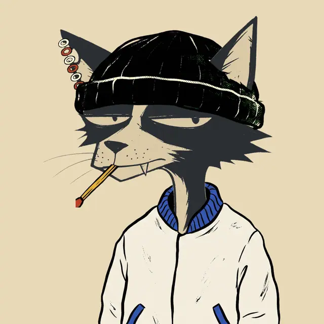 Broker #0816, a screenprinted alley cat.