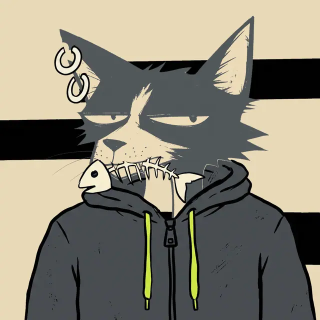 Broker #0818, a screenprinted alley cat.