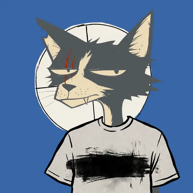Broker #0819, a screenprinted alley cat.