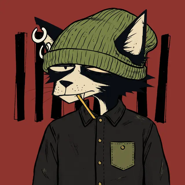 Broker #0820, a screenprinted alley cat.