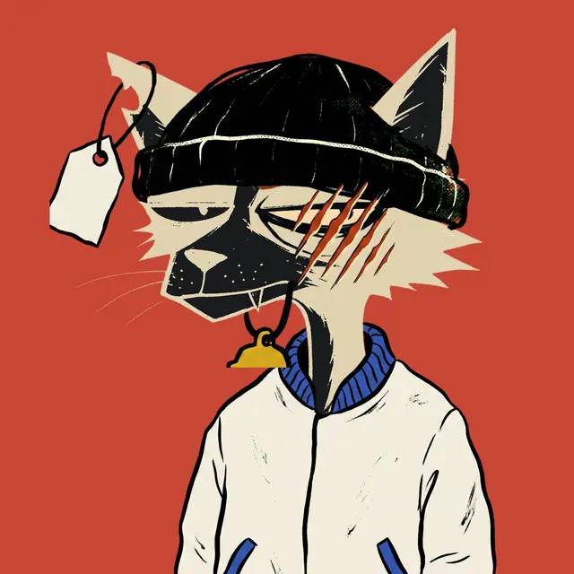 Broker #0824, a screenprinted alley cat.