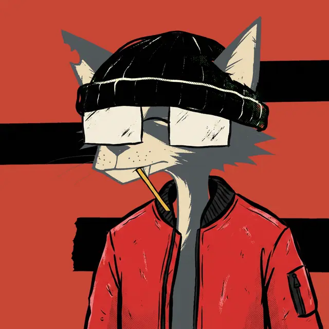 Broker #0829, a screenprinted alley cat.