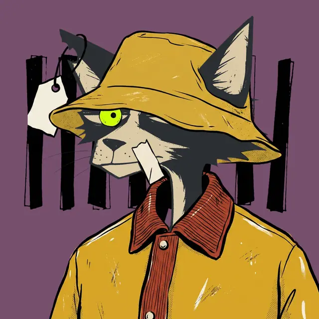 Broker #0836, a screenprinted alley cat.