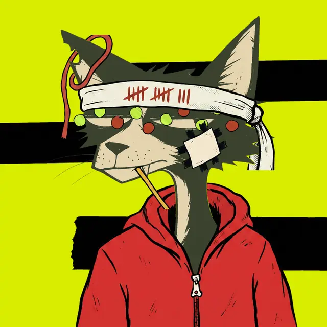 Broker #0837, a screenprinted alley cat.