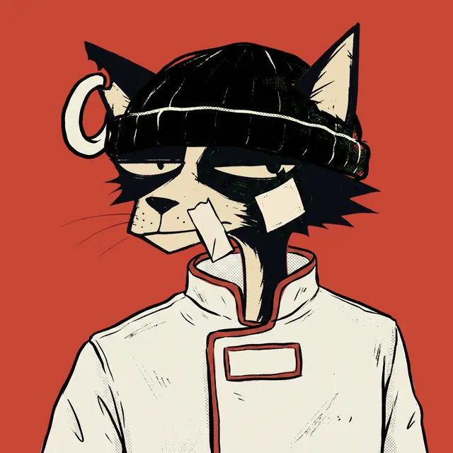 Broker #0839, a screenprinted alley cat.