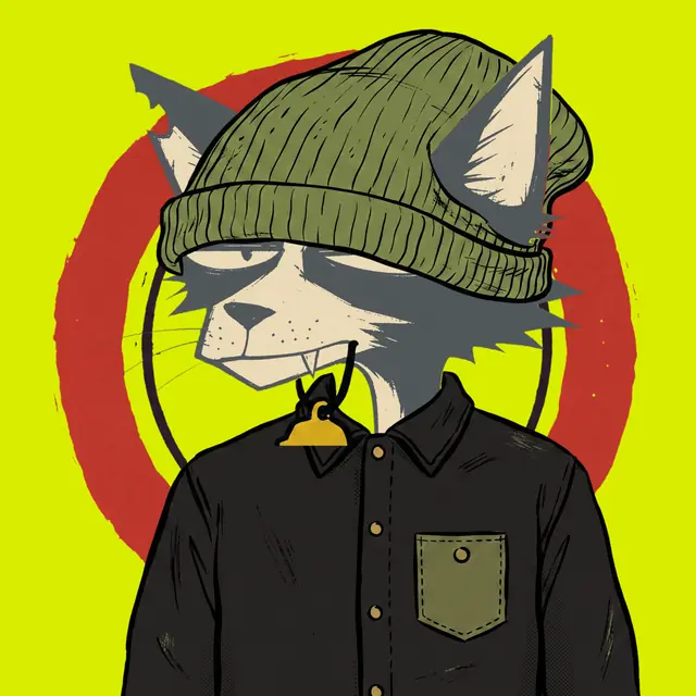 Broker #0084, a screenprinted alley cat.