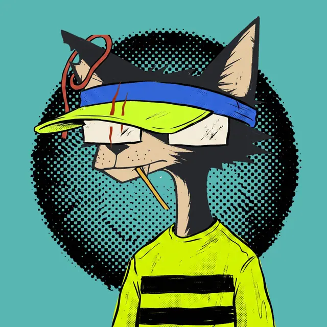 Broker #0840, a screenprinted alley cat.