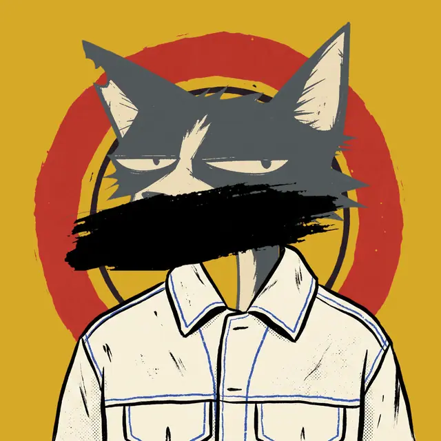 Broker #0844, a screenprinted alley cat.