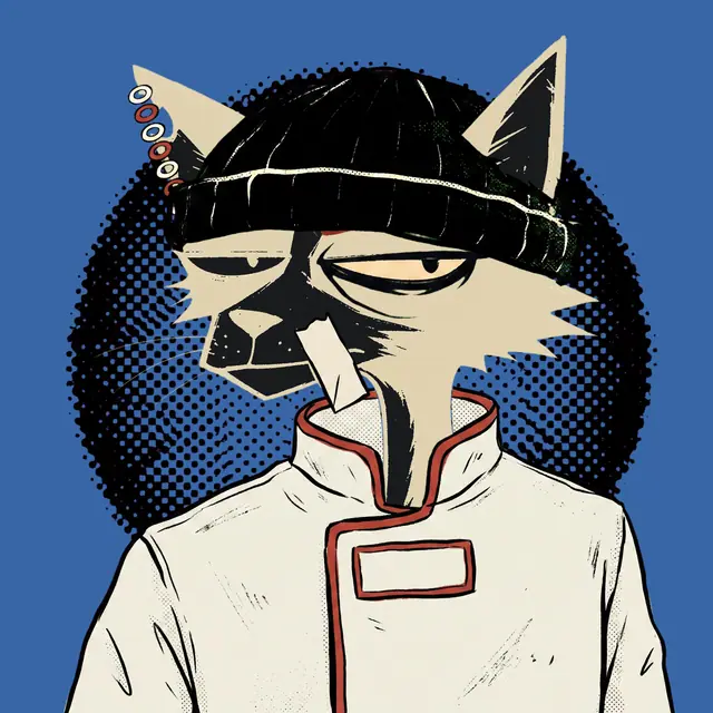 Broker #0854, a screenprinted alley cat.