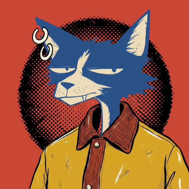 Broker #0855, a screenprinted alley cat.