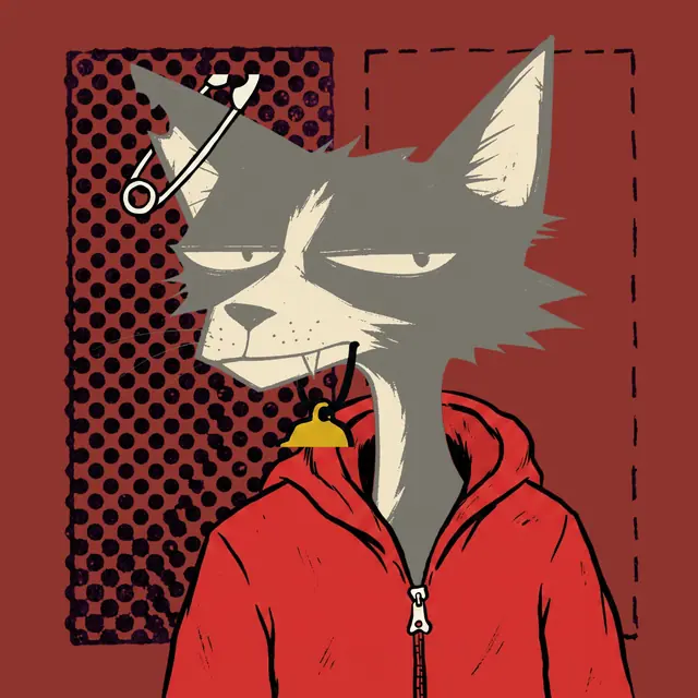 Broker #0856, a screenprinted alley cat.