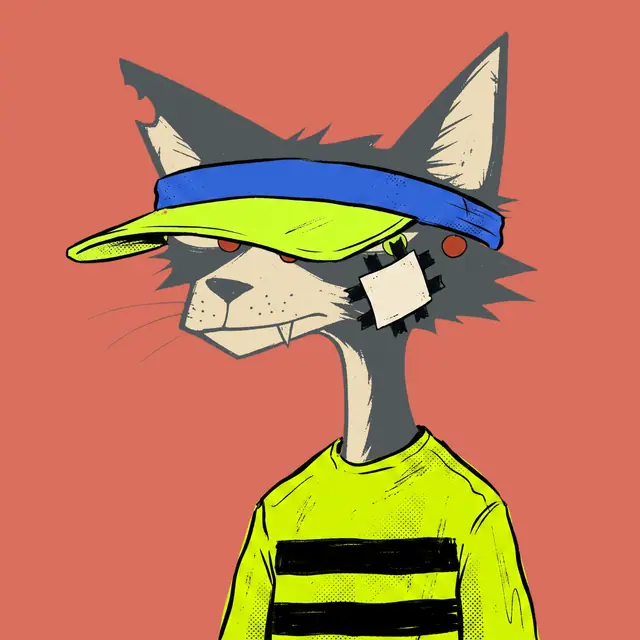 Broker #0866, a screenprinted alley cat.