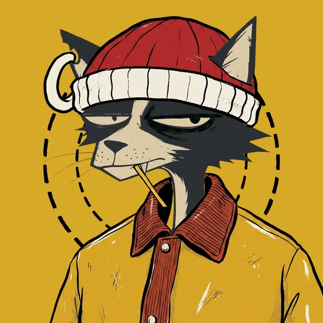 Broker #0868, a screenprinted alley cat.