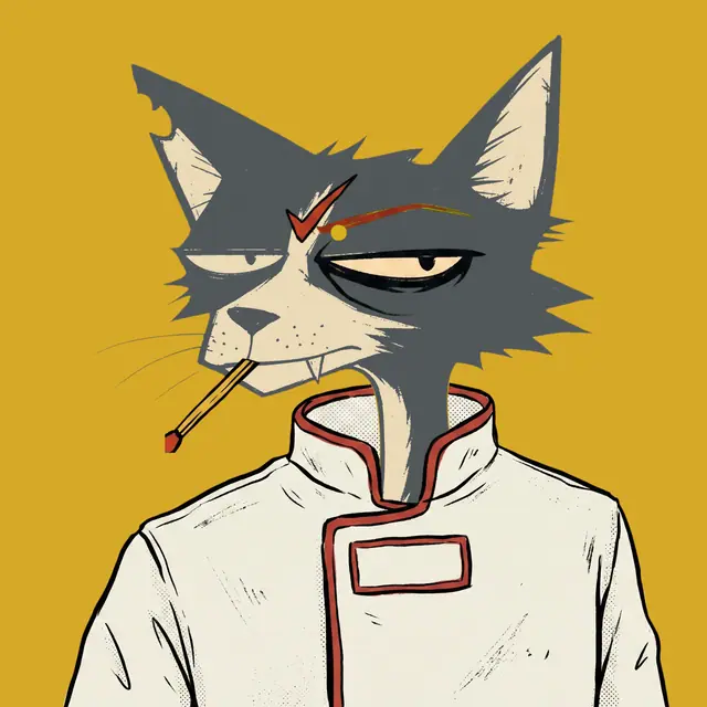 Broker #0087, a screenprinted alley cat.