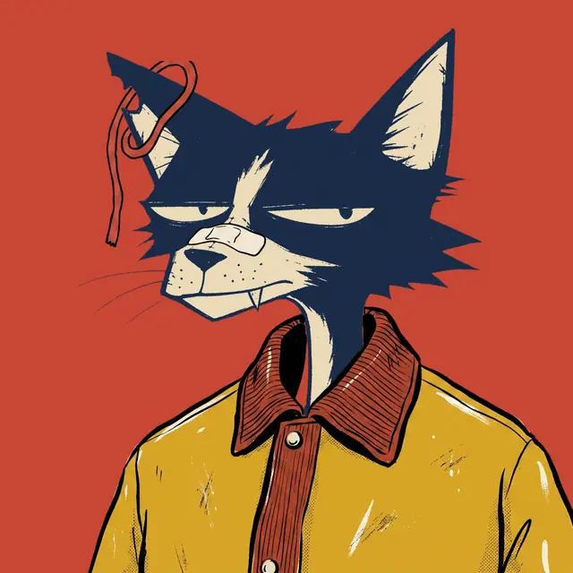 Broker #0879, a screenprinted alley cat.