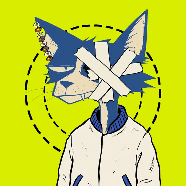 Broker #0883, a screenprinted alley cat.