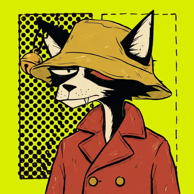 Broker #0884, a screenprinted alley cat.