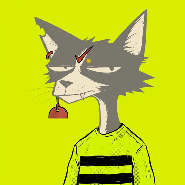 Broker #0888, a screenprinted alley cat.