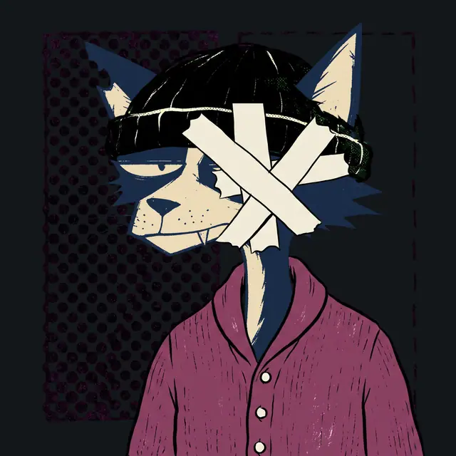 Broker #0895, a screenprinted alley cat.