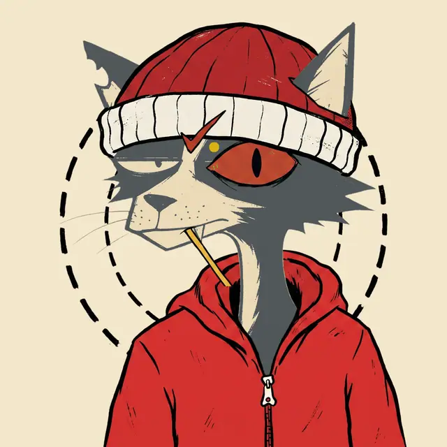 Broker #0896, a screenprinted alley cat.