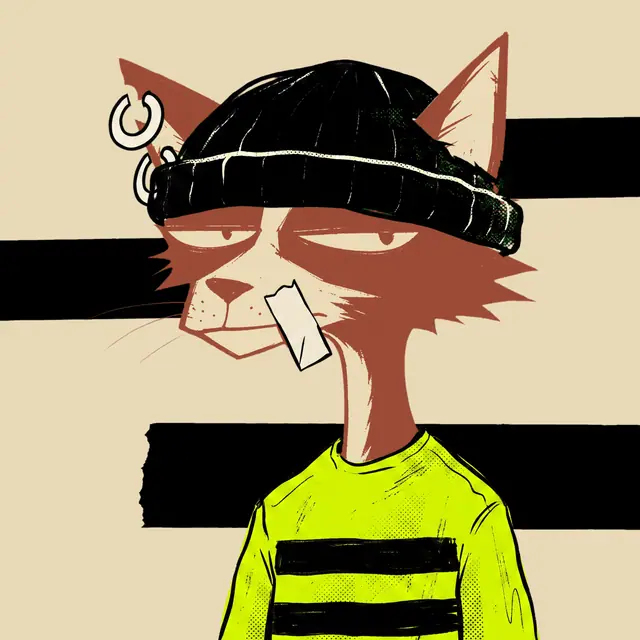 Broker #0897, a screenprinted alley cat.