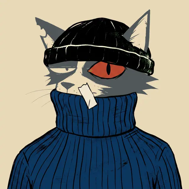 Broker #0912, a screenprinted alley cat.