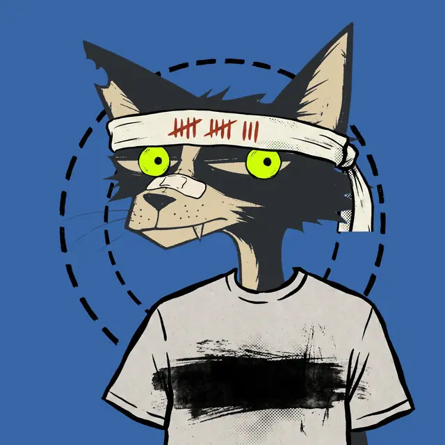 Broker #0916, a screenprinted alley cat.