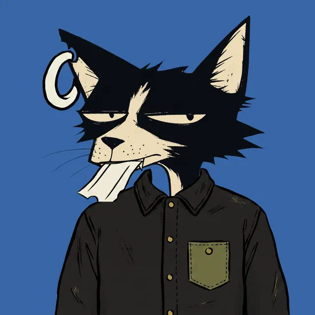 Broker #0092, a screenprinted alley cat.