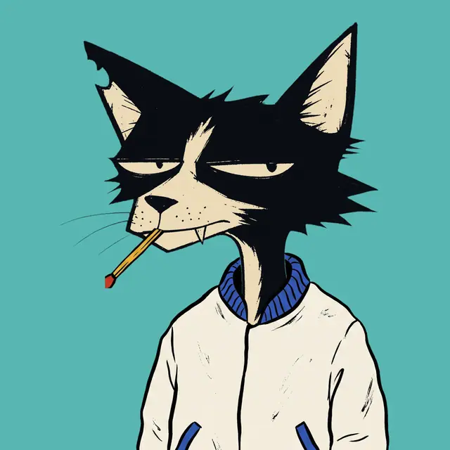 Broker #0921, a screenprinted alley cat.