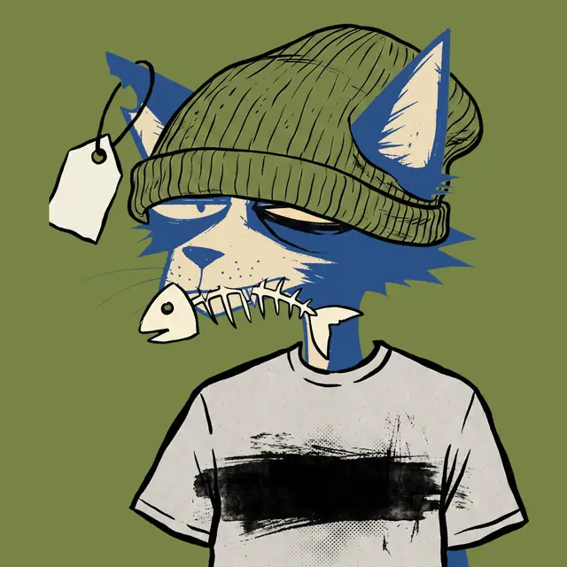 Broker #0927, a screenprinted alley cat.