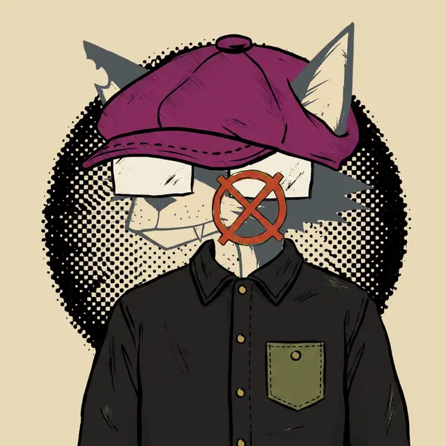 Broker #0928, a screenprinted alley cat.