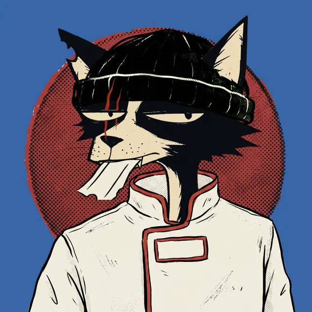 Broker #0929, a screenprinted alley cat.