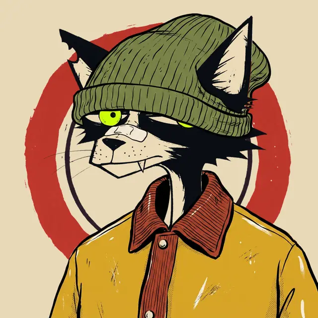 Broker #0936, a screenprinted alley cat.