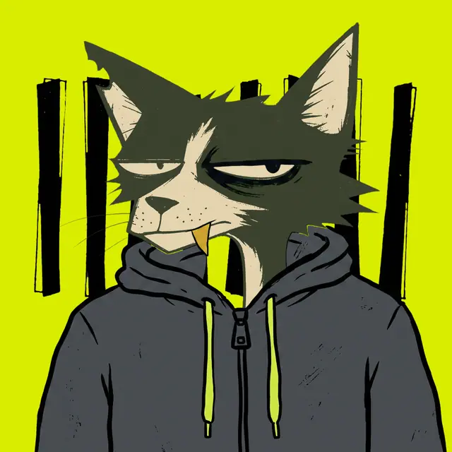 Broker #0940, a screenprinted alley cat.
