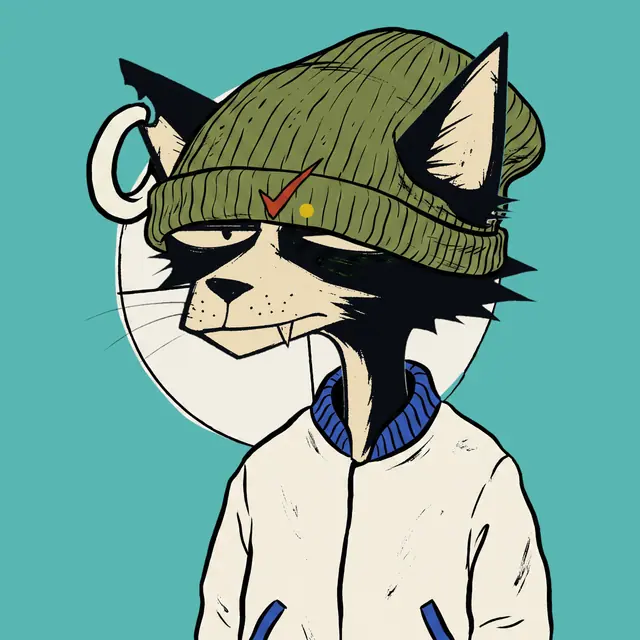 Broker #0946, a screenprinted alley cat.
