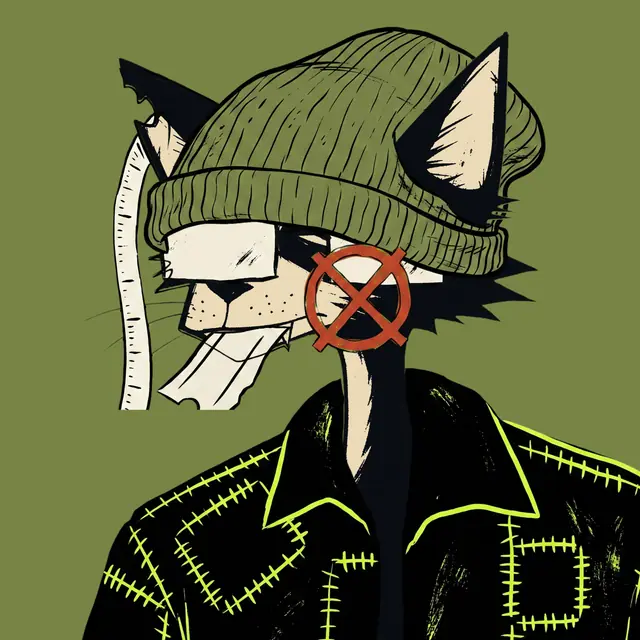 Broker #0950, a screenprinted alley cat.
