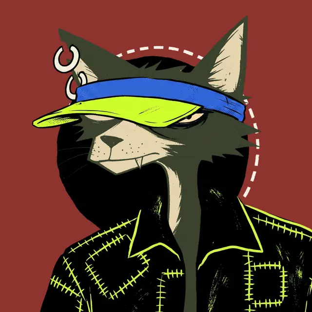 Broker #0951, a screenprinted alley cat.