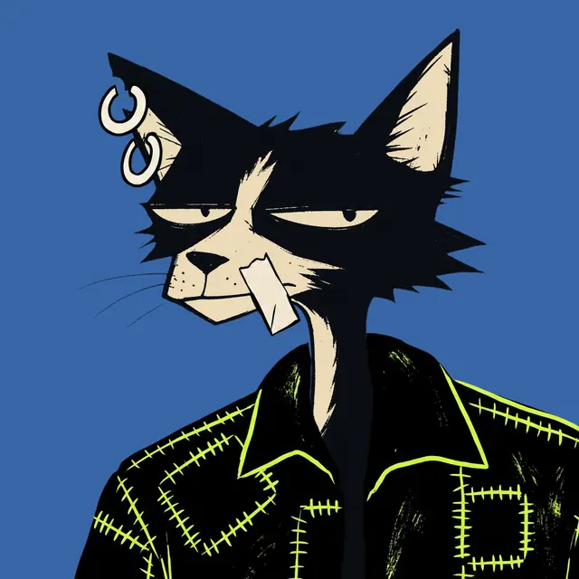 Broker #0958, a screenprinted alley cat.